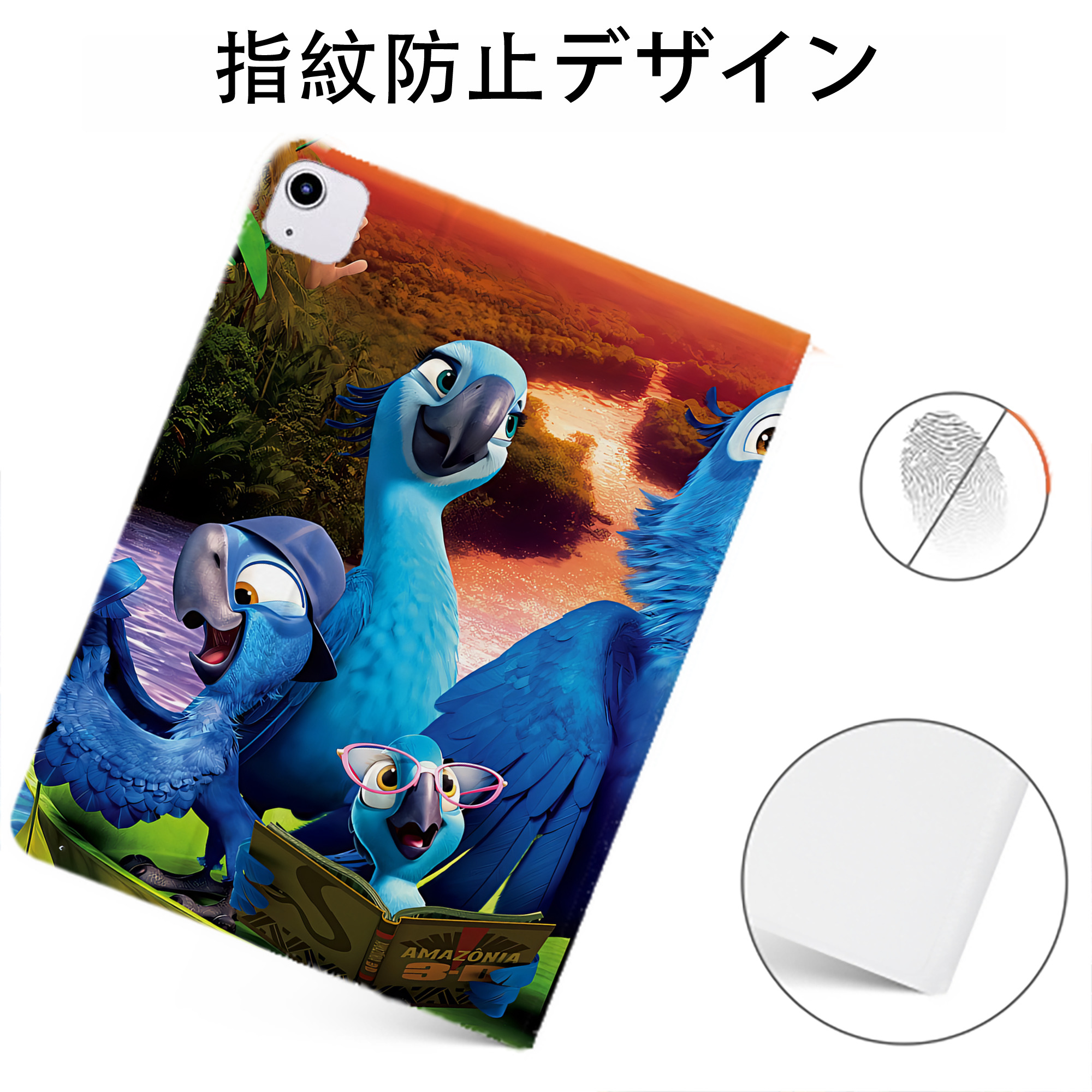 （画像用） Angry Birds アングリーバード IPadケース ペンホルダー付き ブックスタイルデザイン